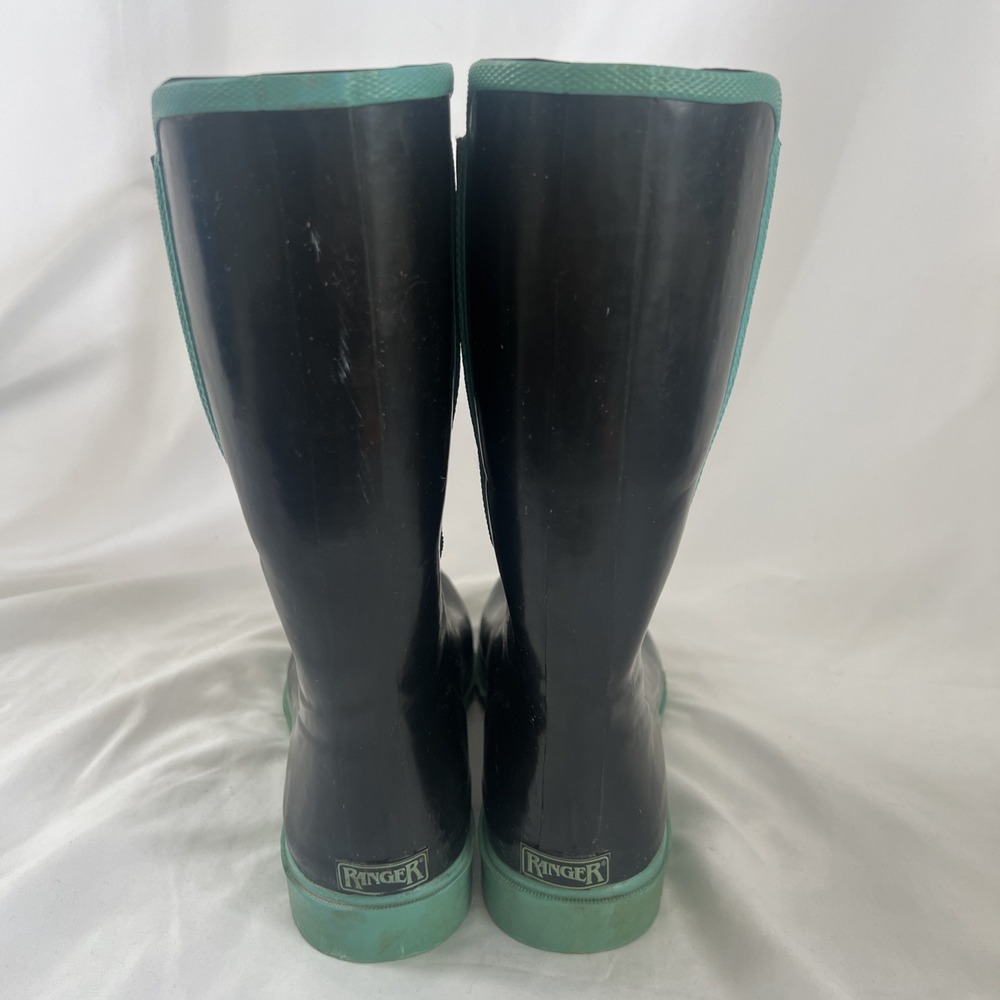 Ranger Women's‎ 11 Rain Boots black Green READ - Picture 5 of 10